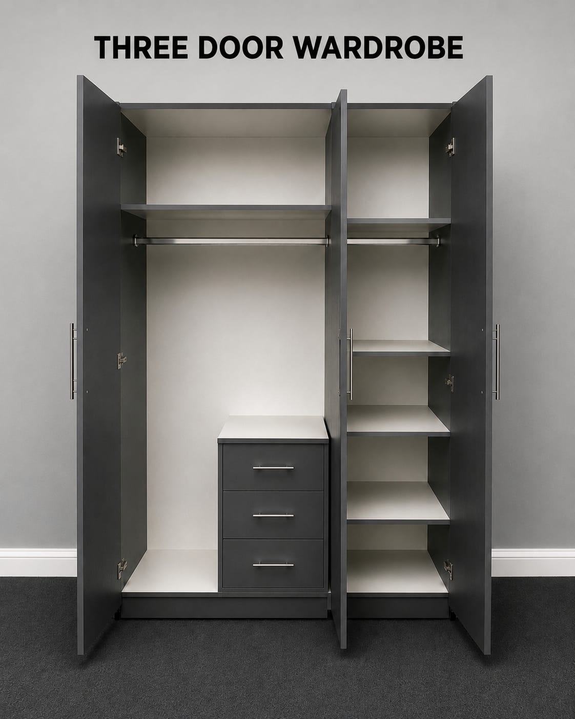 1 Mirror & 3 Drawers( 3 DOOR)