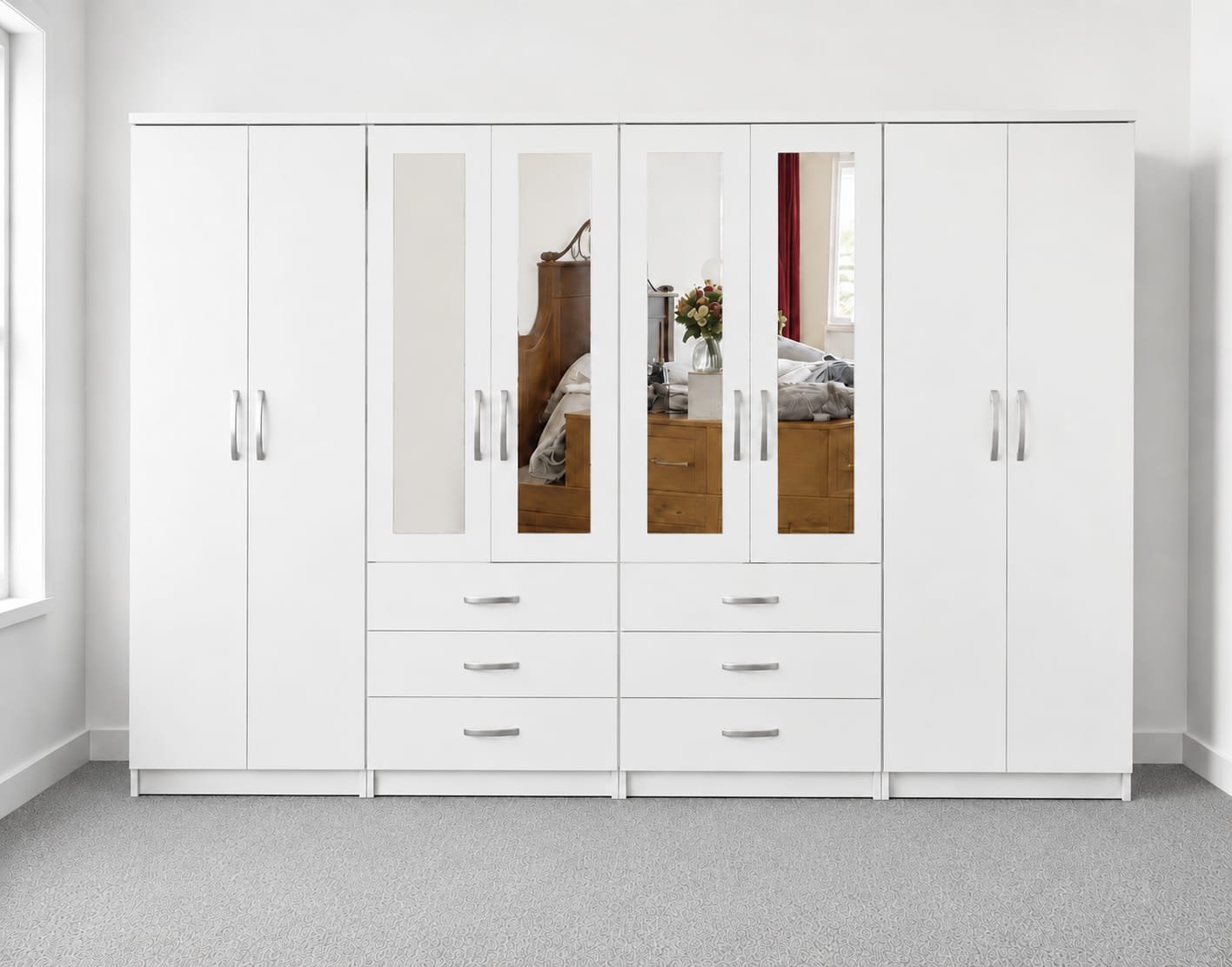 4 Mirrors & Drawers (EIGHT DOOR)