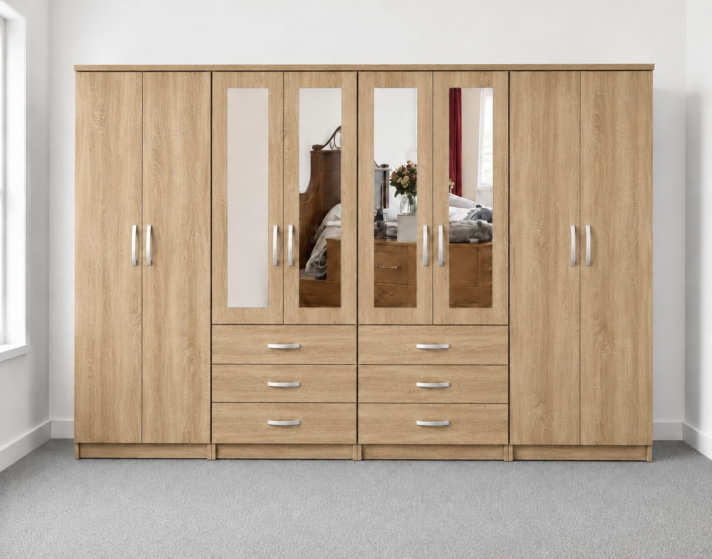 4 Mirrors & Drawers (EIGHT DOOR)