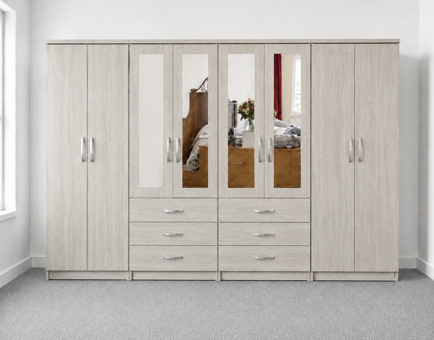 4 Mirrors & Drawers (EIGHT DOOR)