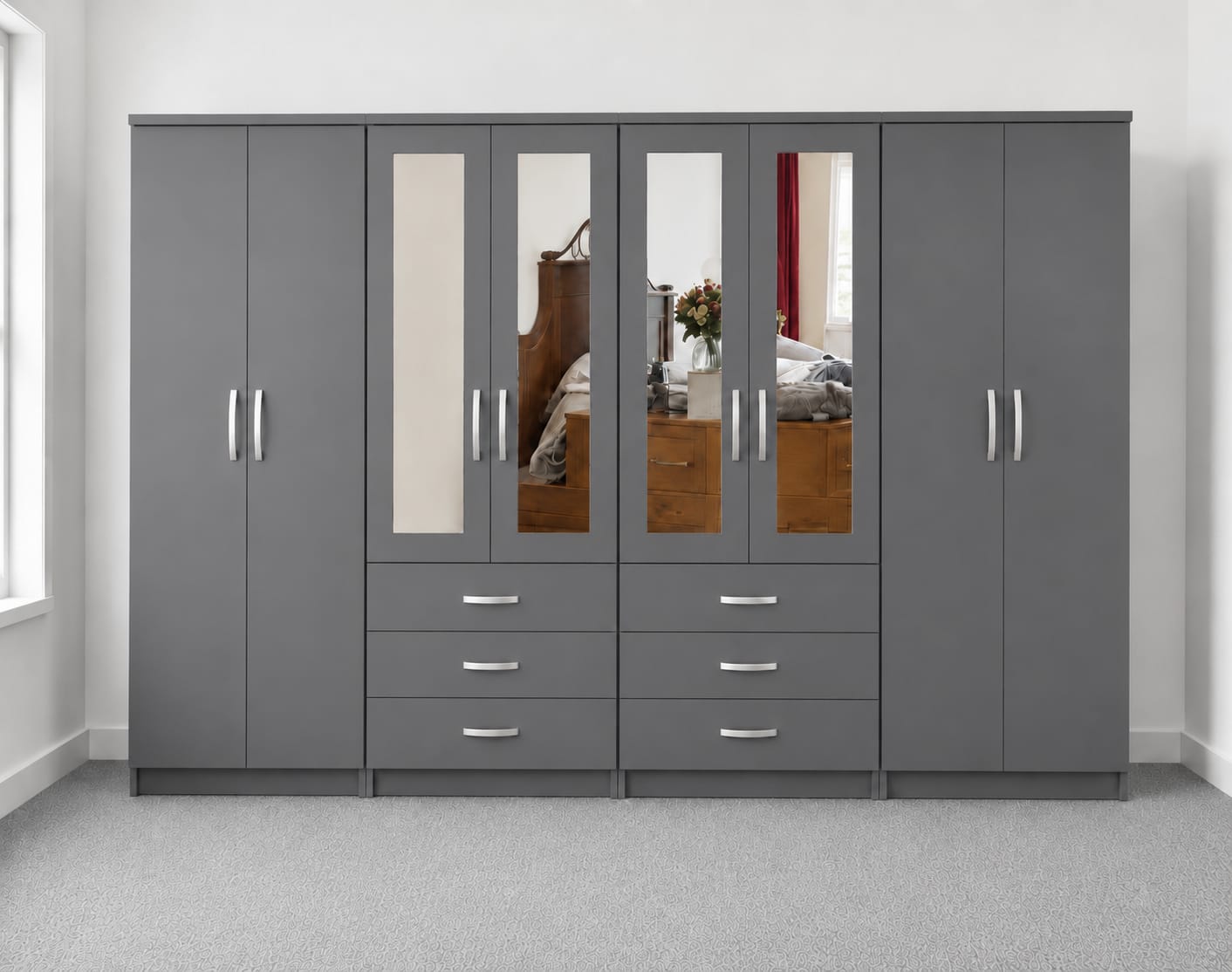 4 Mirrors & Drawers (EIGHT DOOR)