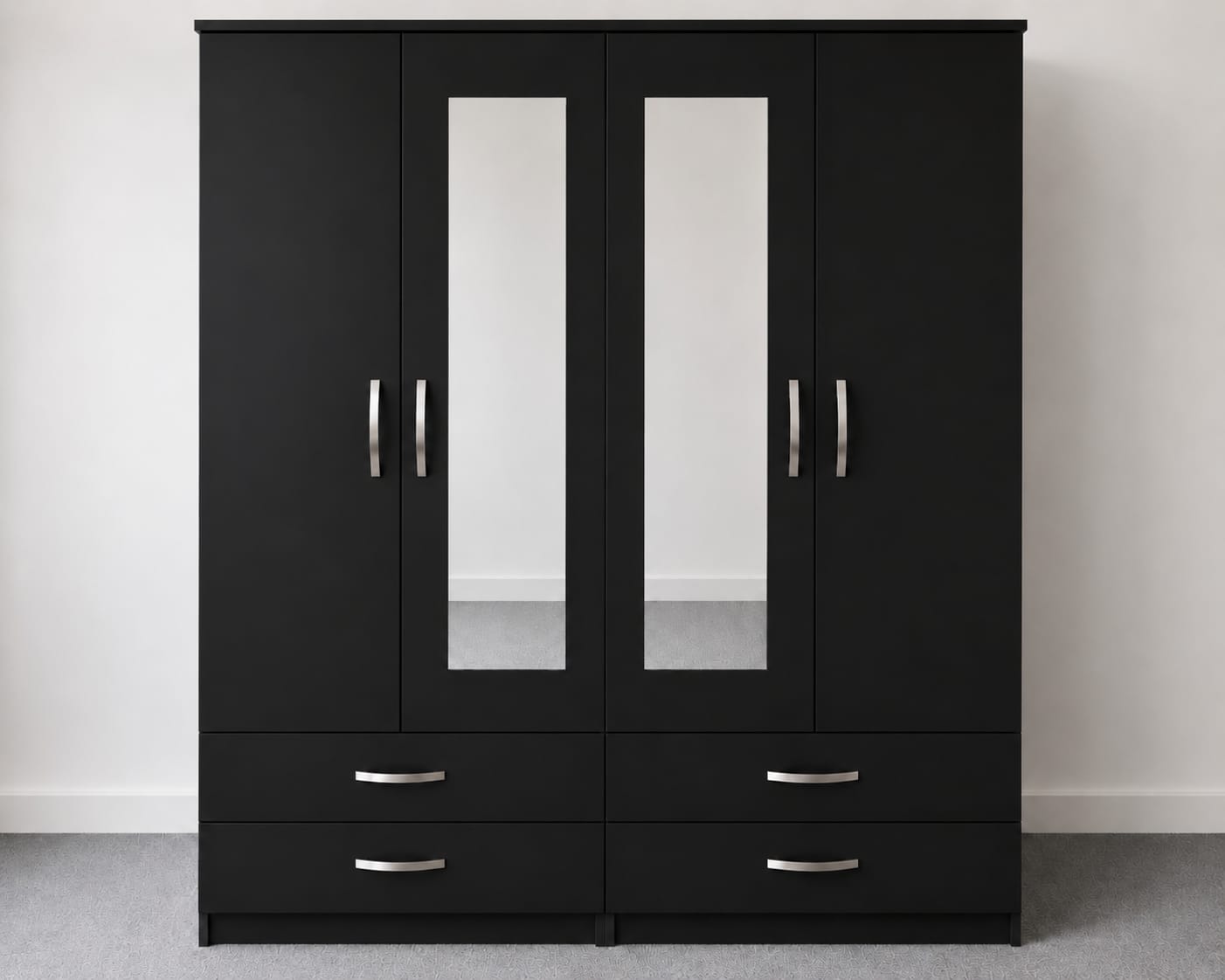 2 Mirrors & 2 Drawers( 4 DOOR)