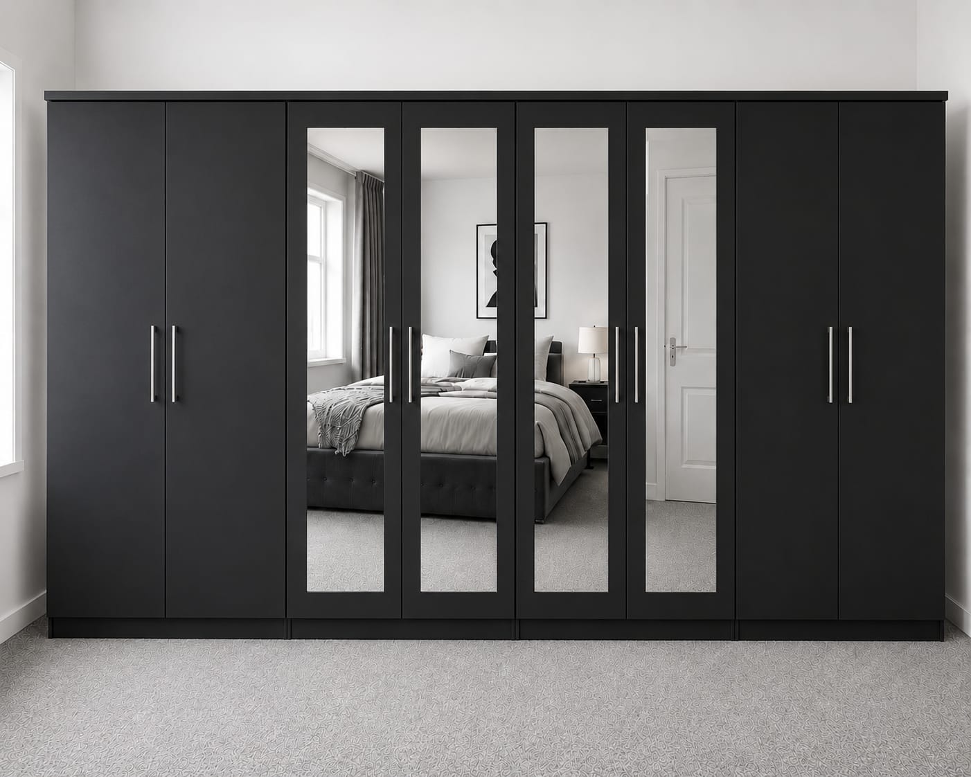 4 Mirrors- No Drawers (EIGHT DOOR)