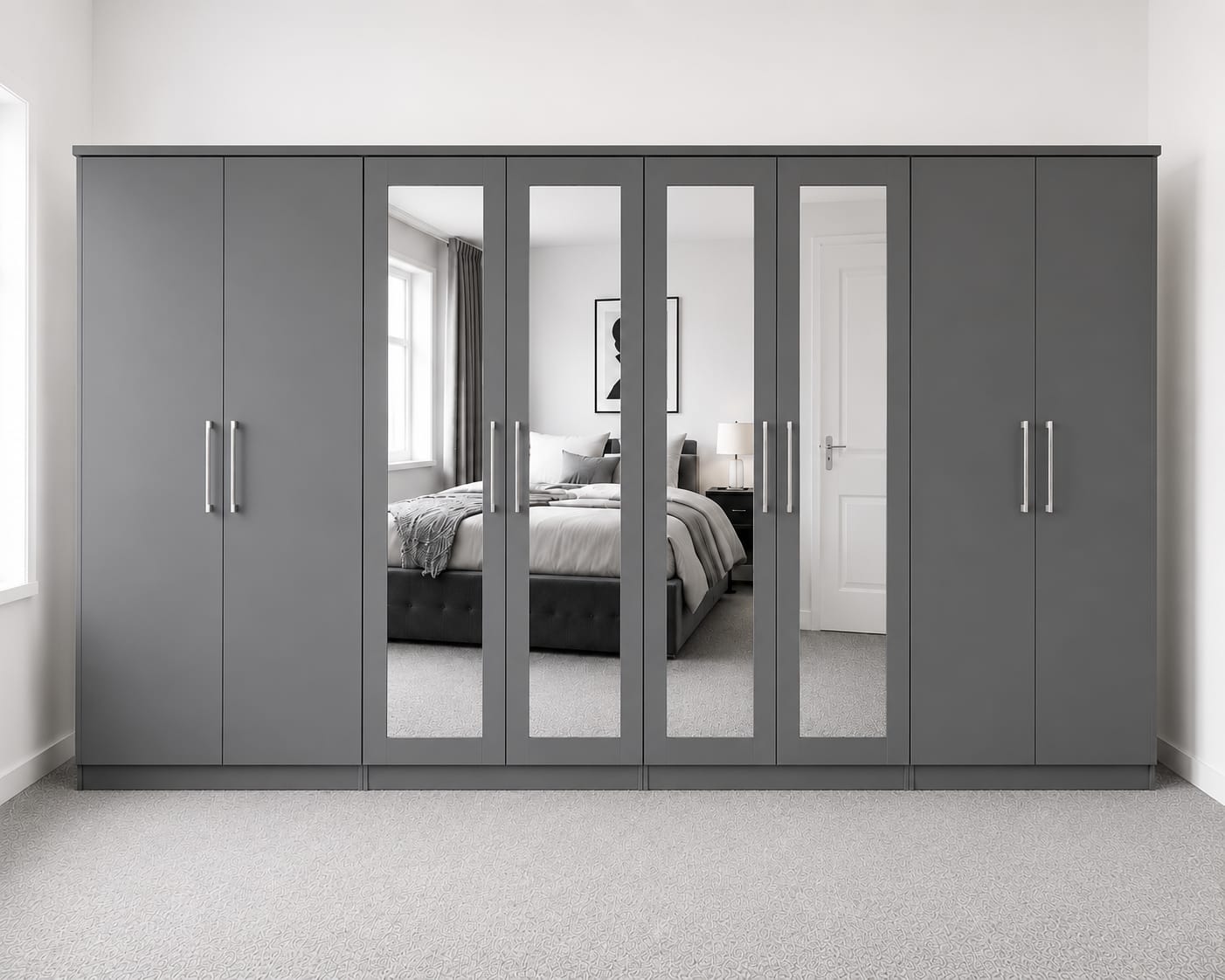 4 Mirrors- No Drawers (EIGHT DOOR)