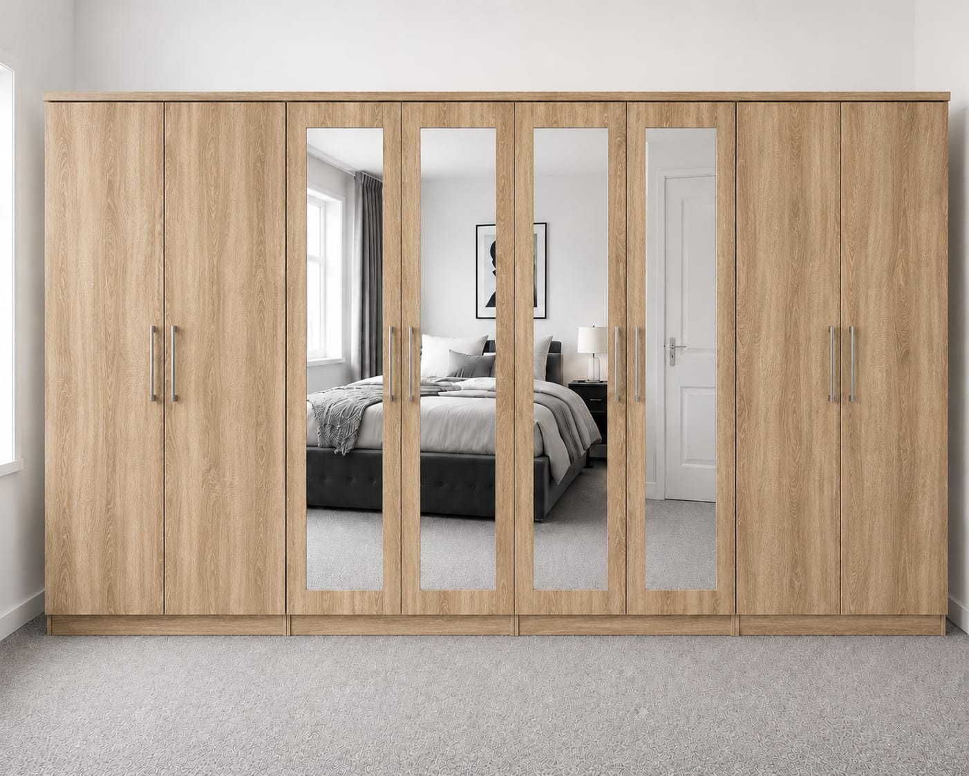 4 Mirrors- No Drawers (EIGHT DOOR)