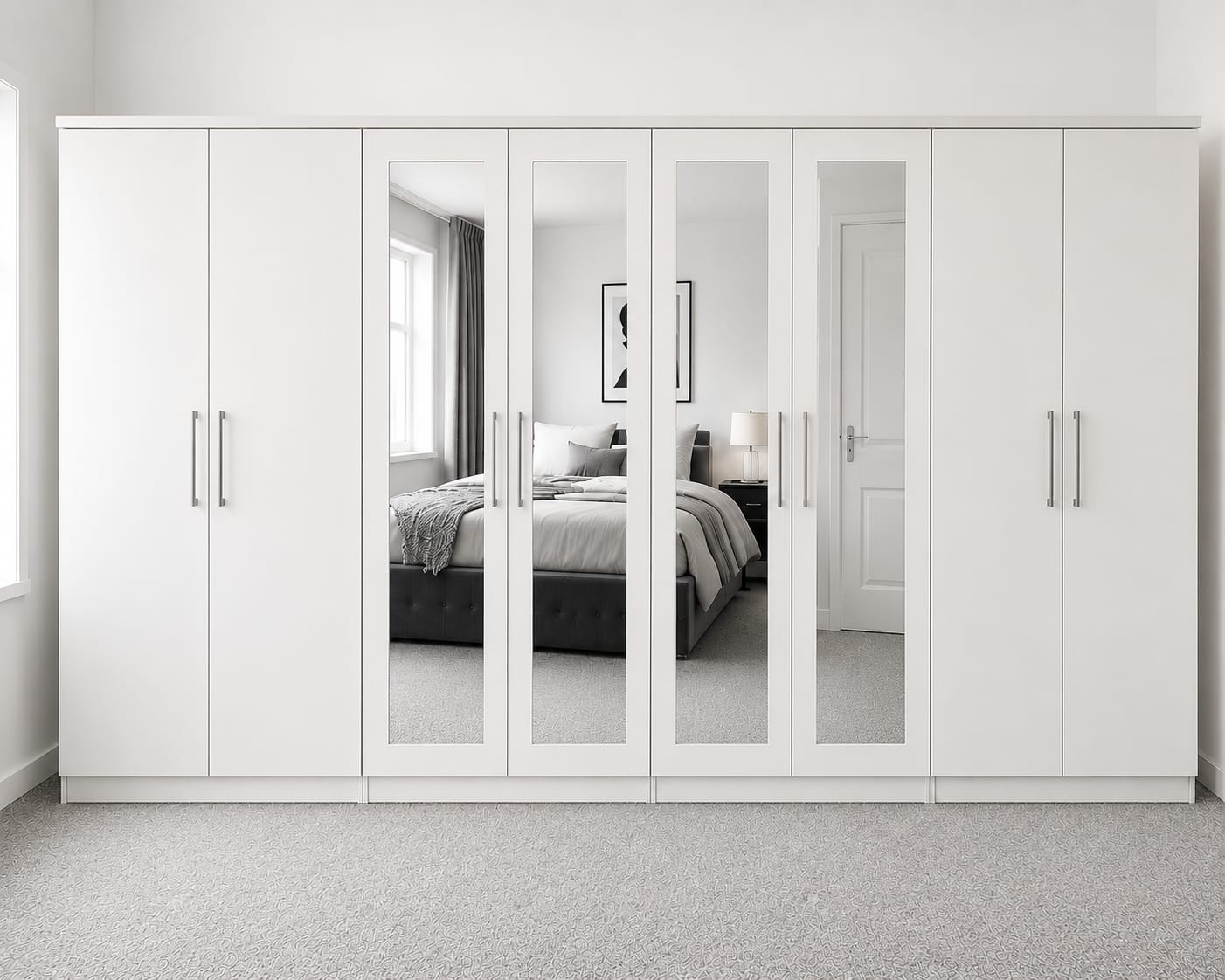 4 Mirrors- No Drawers (EIGHT DOOR)