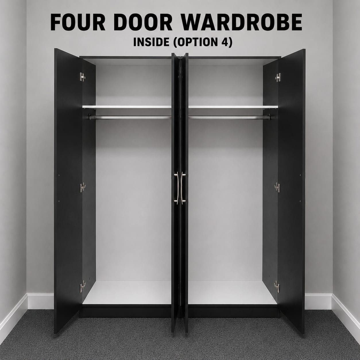 Plain ( 4 DOOR WARDROBE)