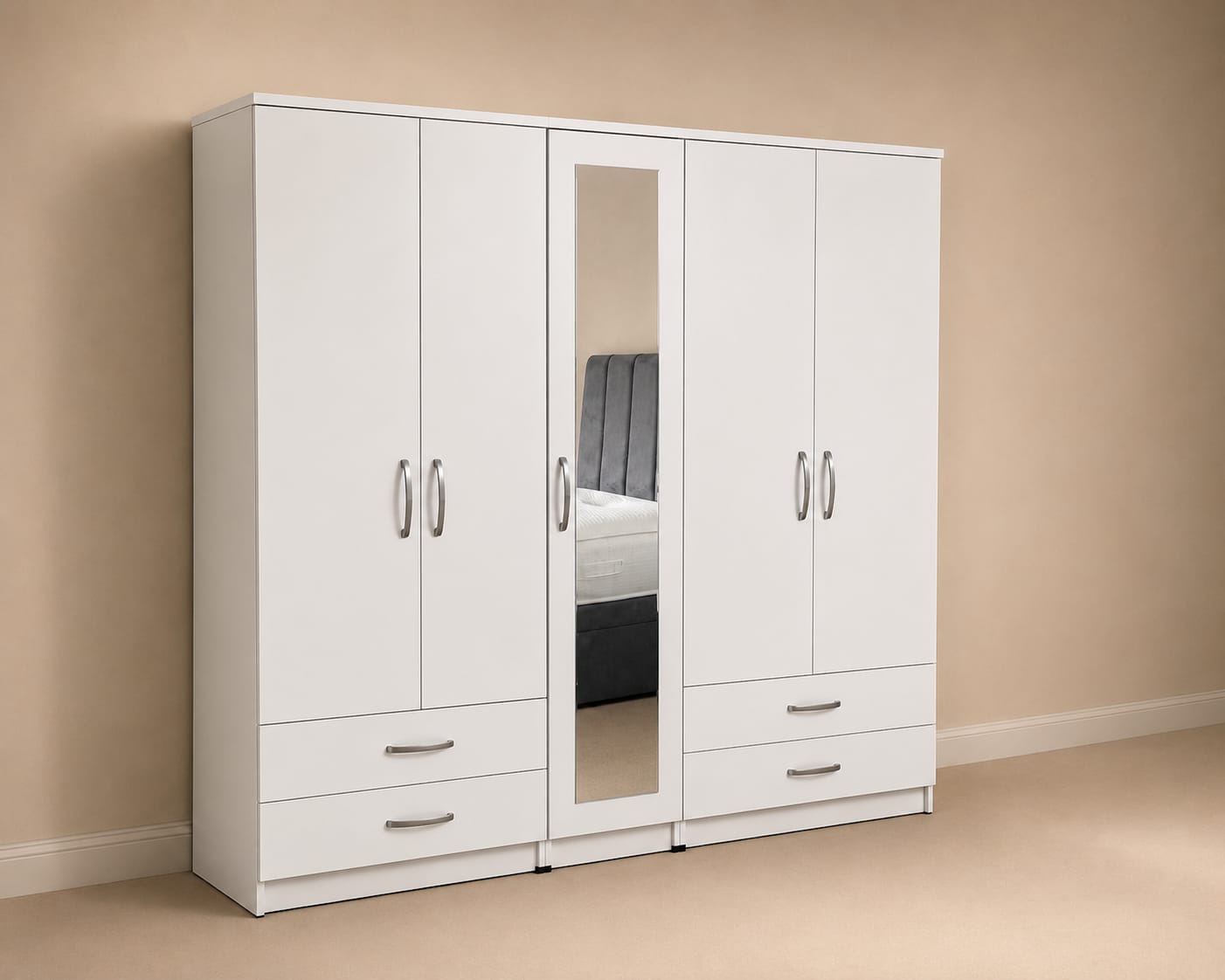 1 Mirror & 2 Drawers ( 5 DOOR)