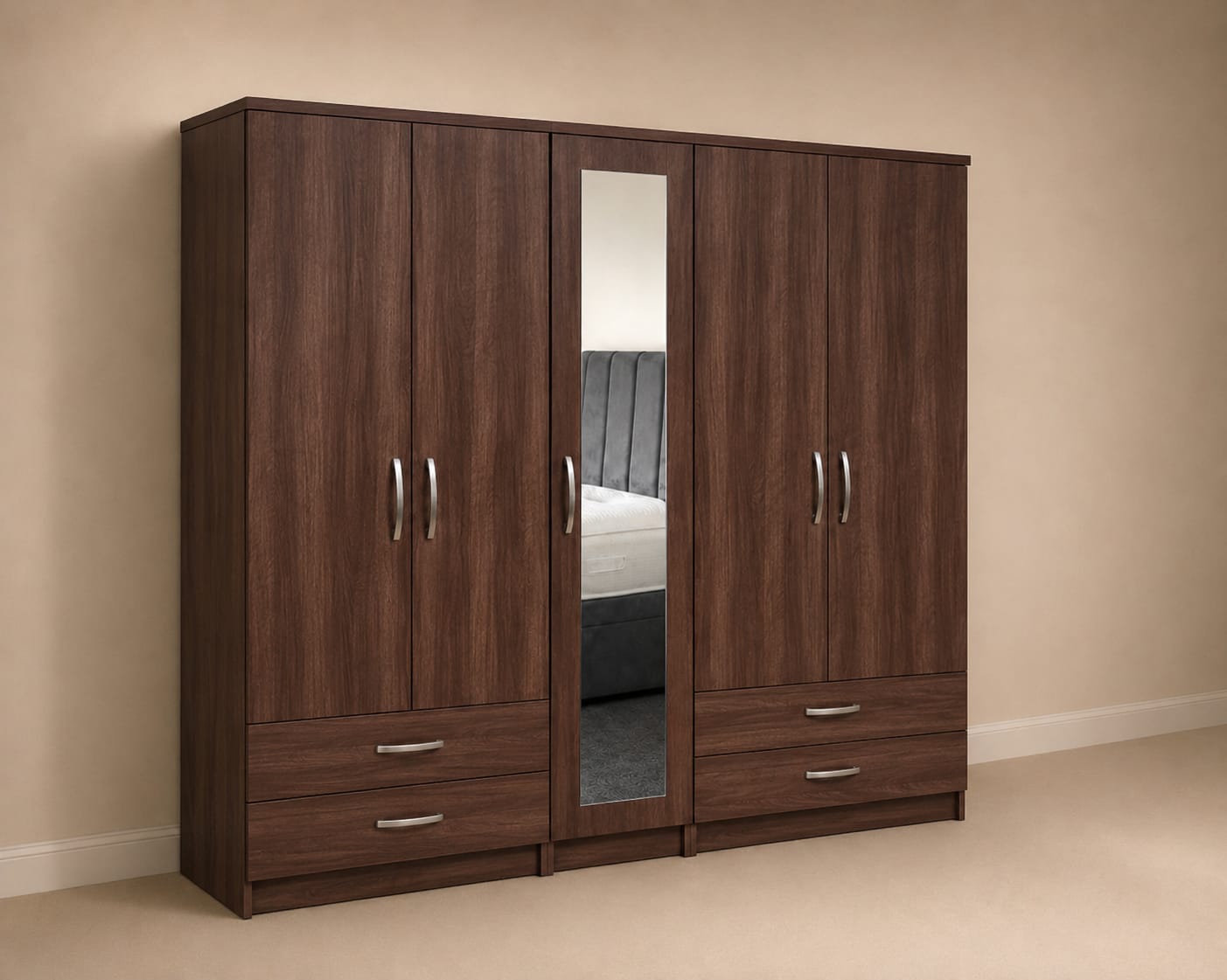 1 Mirror & 2 Drawers ( 5 DOOR)