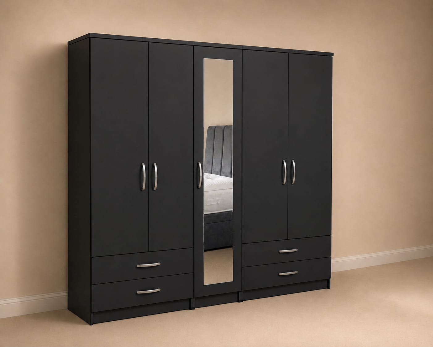 1 Mirror & 2 Drawers ( 5 DOOR)