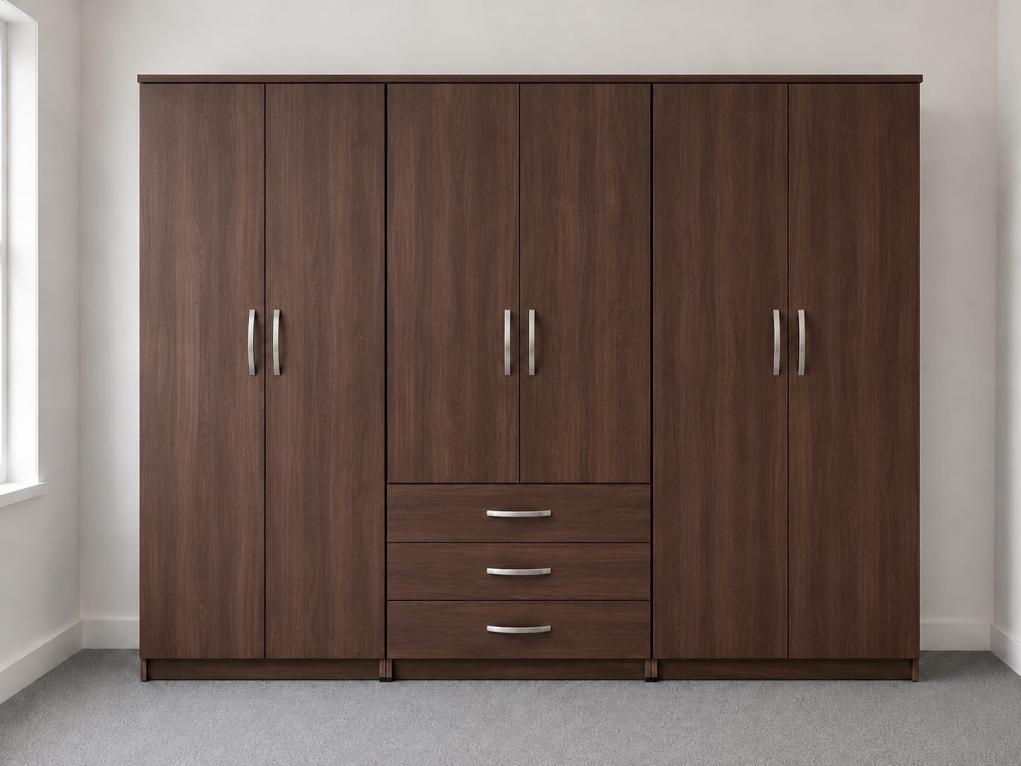 No Mirror & 3 Drawers ( 6 DOOR)