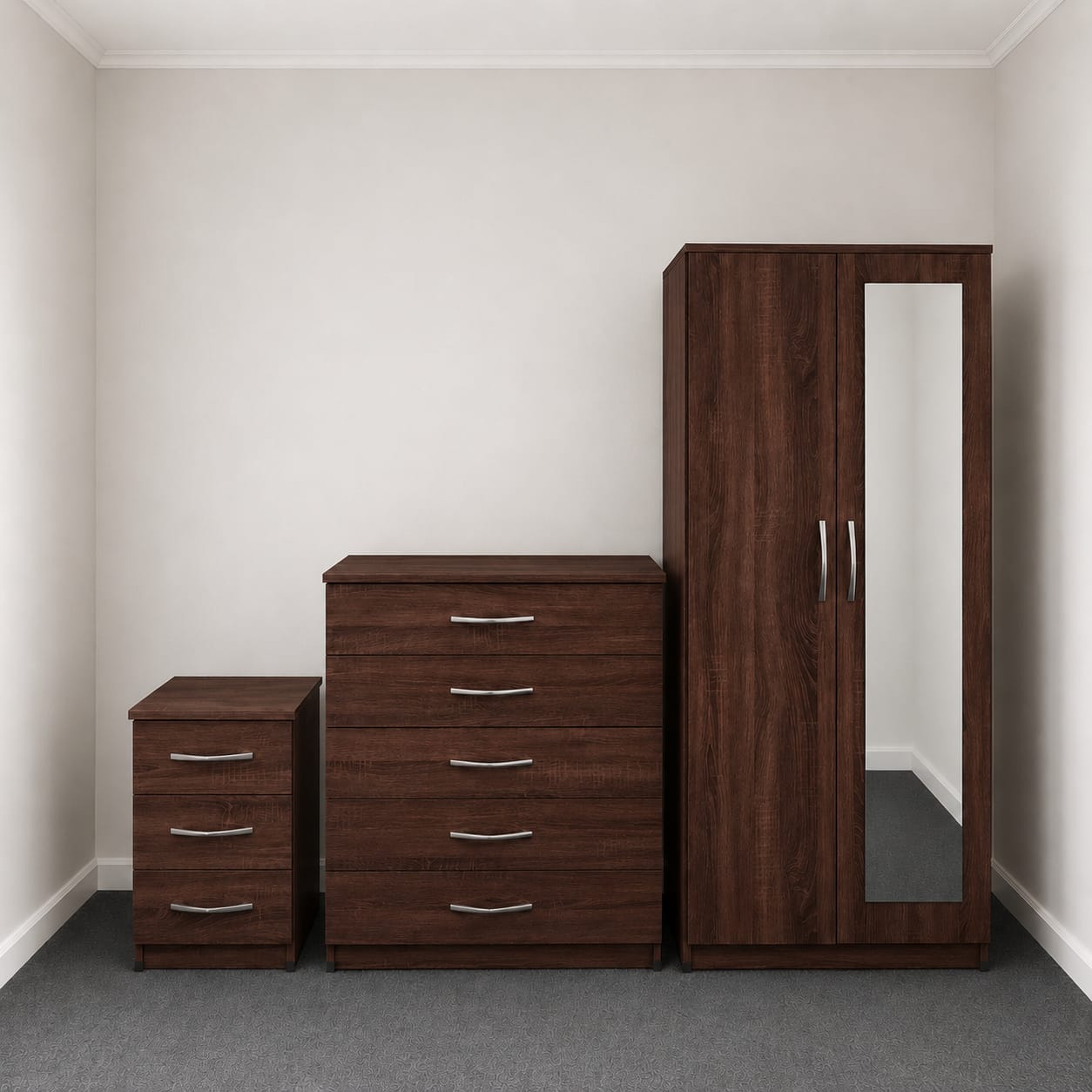 1 Mirror - No Drawers (2 DOOR SET)