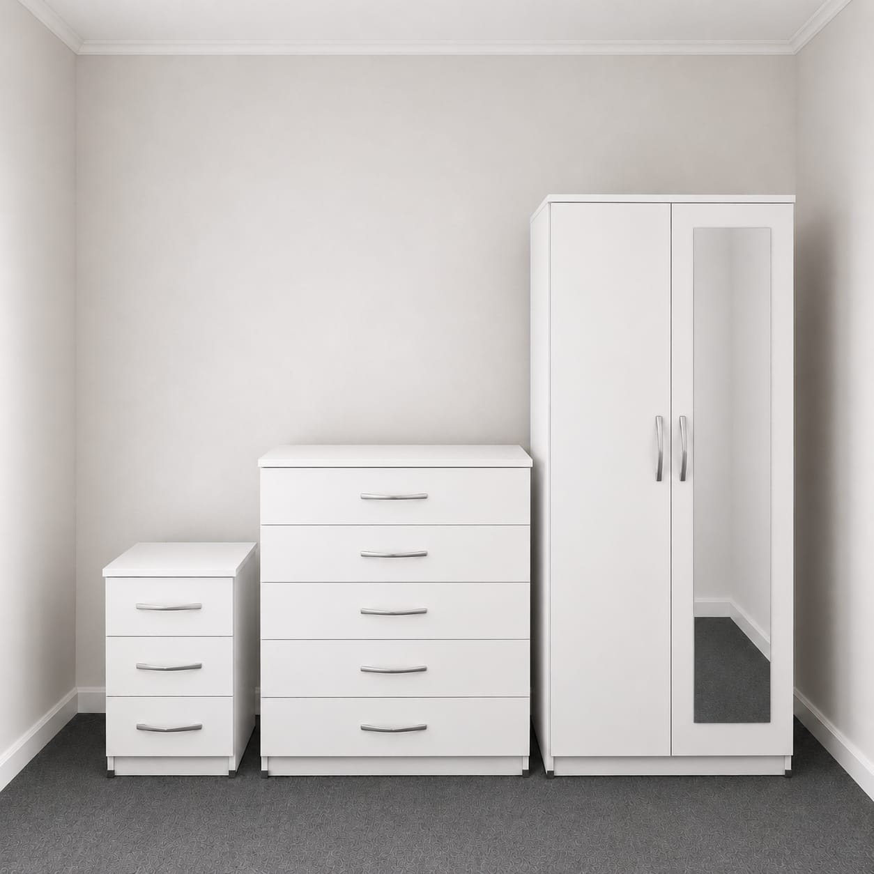 1 Mirror - No Drawers (2 DOOR SET)