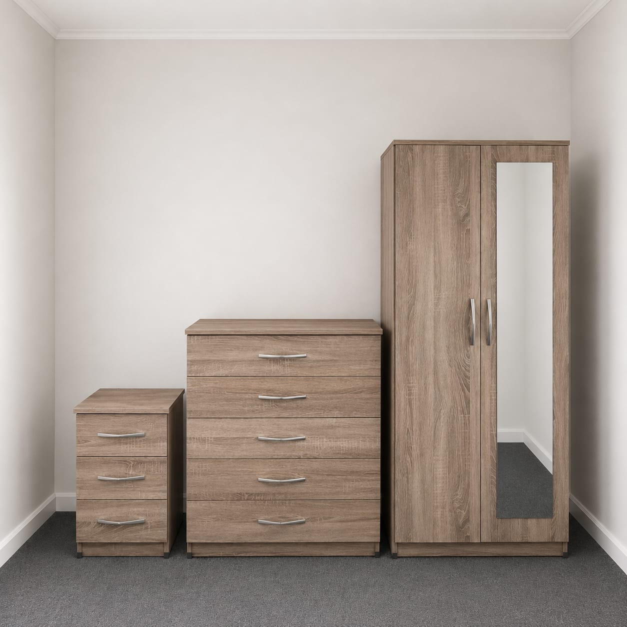 1 Mirror - No Drawers (2 DOOR SET)