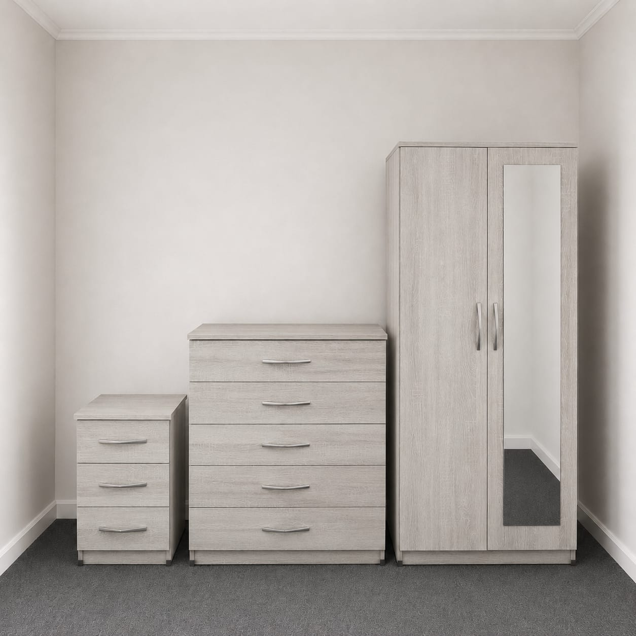 1 Mirror - No Drawers (2 DOOR SET)