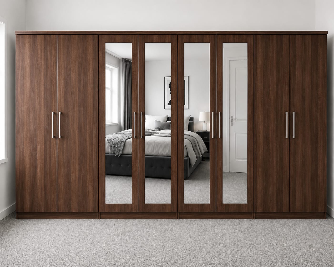4 Mirrors- No Drawers (EIGHT DOOR)