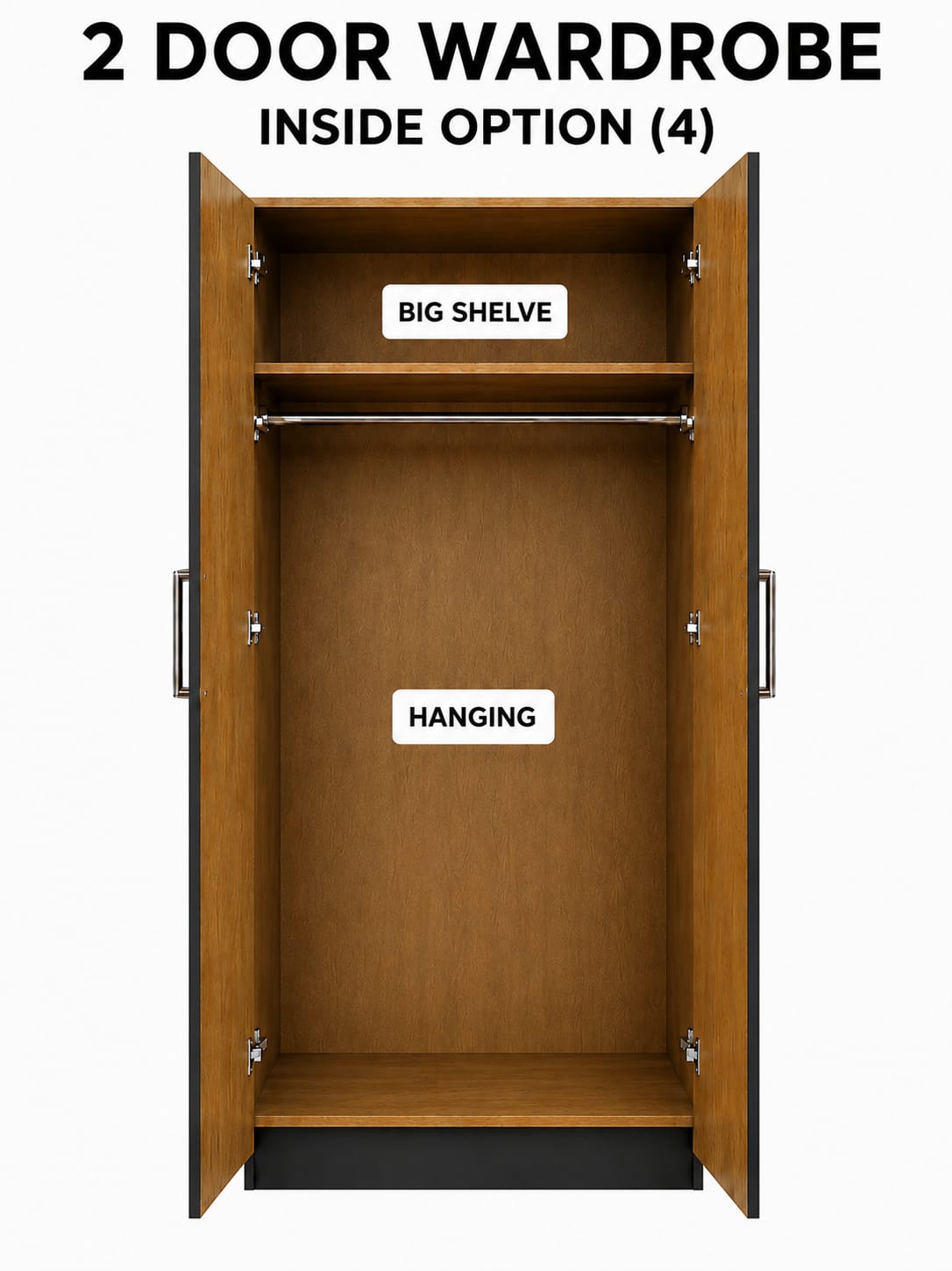 1 Mirror - No Drawers (2 DOOR SET)