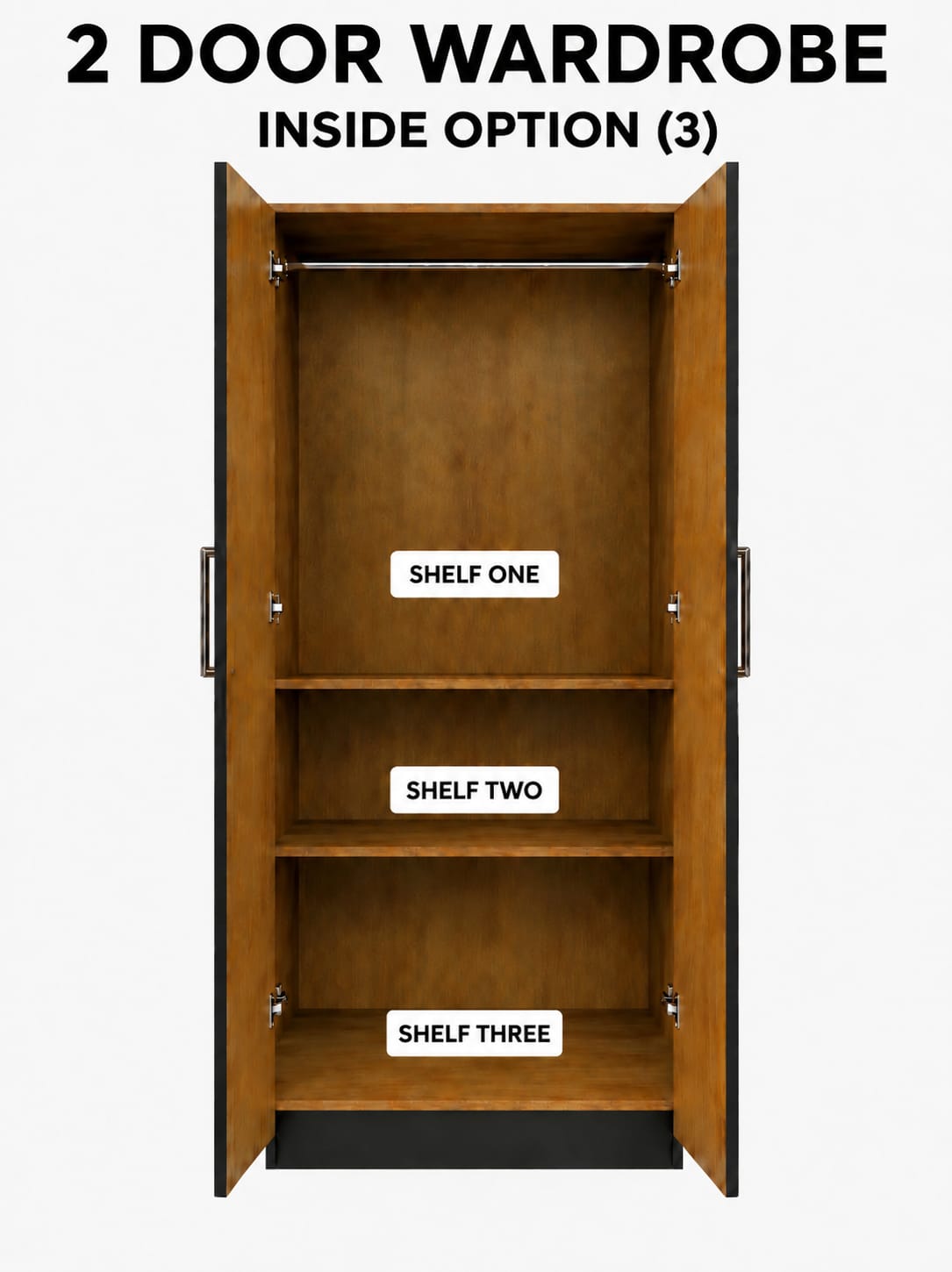 1 Mirror - No Drawers (2 DOOR SET)